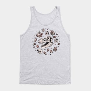 Geo-rex Vortex | Tyrannosaurus Dinosaur Science Art | Rose Quartz Tank Top